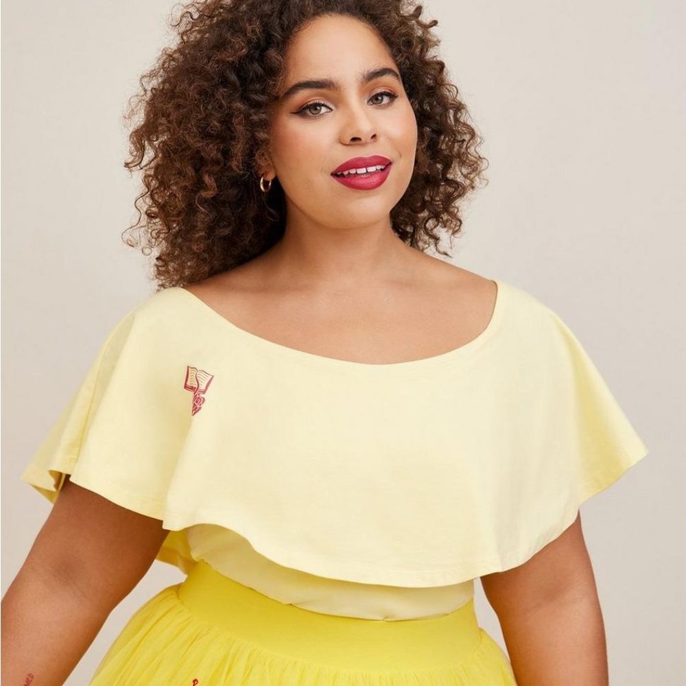❤️NWT TORRID BLOUSE DISNEY PRINCESS BELLE TEE - BEAUTY AND THE BEAST TOP